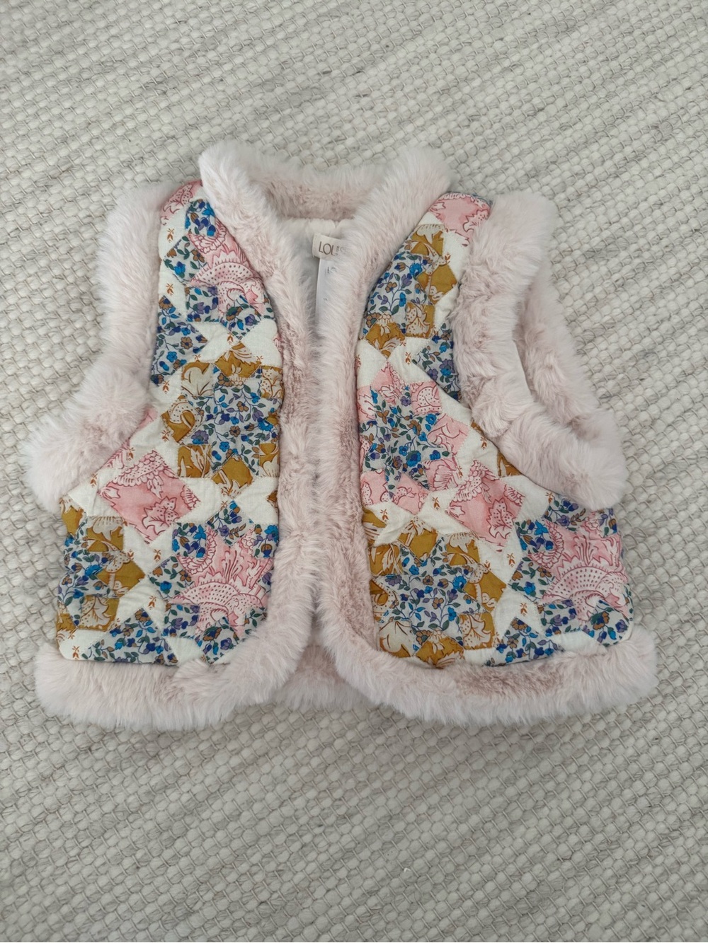 NWT Louise Misha Vest Librane Multicolor Patch, 3Y
